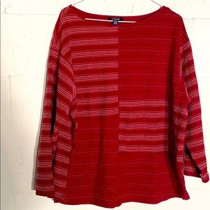 CHAPS XL red top scoop neck VGC  L sleeve